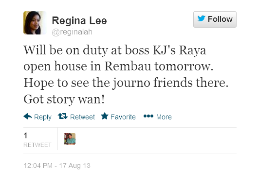 reginalah Will be on duty at boss KJs