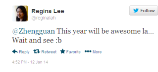 Twitter - reginalah- @Zhengguan year awesome