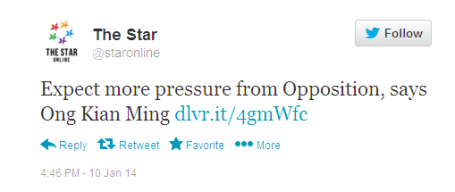Twitter - staronline- Expect more pressure