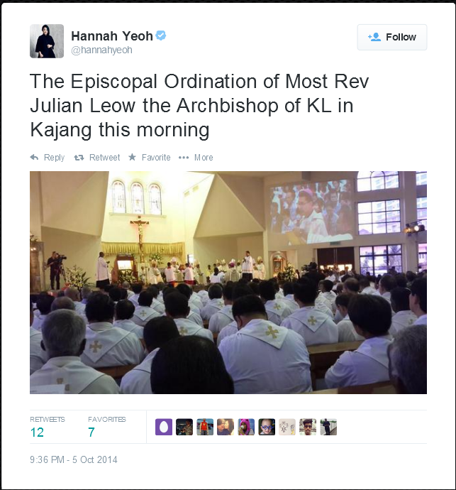 Hannah Julian Leow the Archbishop of KL