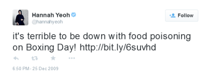 Hannah Yeoh food poisoning on Boxing Day