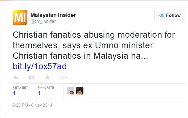 Malaysian Insider on Twitter- -Christian fanatics