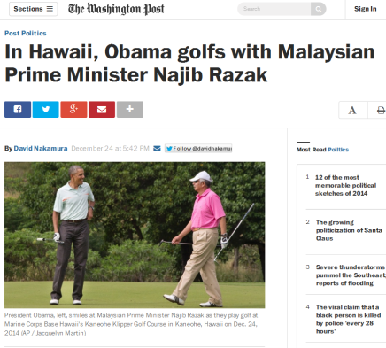 Image result for najib and obama playing golf