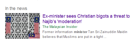 ex-minister sees christian bigots a threat to najib's 'moderation'
