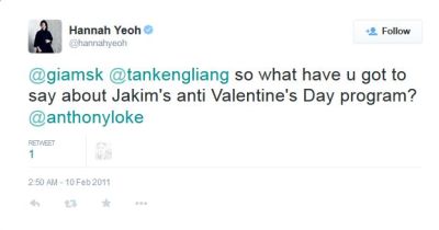Hannah Jakim's anti Valentine's Day program